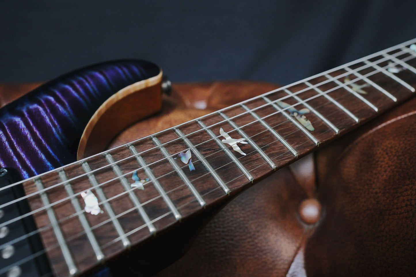 PRS Private Stock Modern Eagle V Limited Aqua Violet Smoked Burst