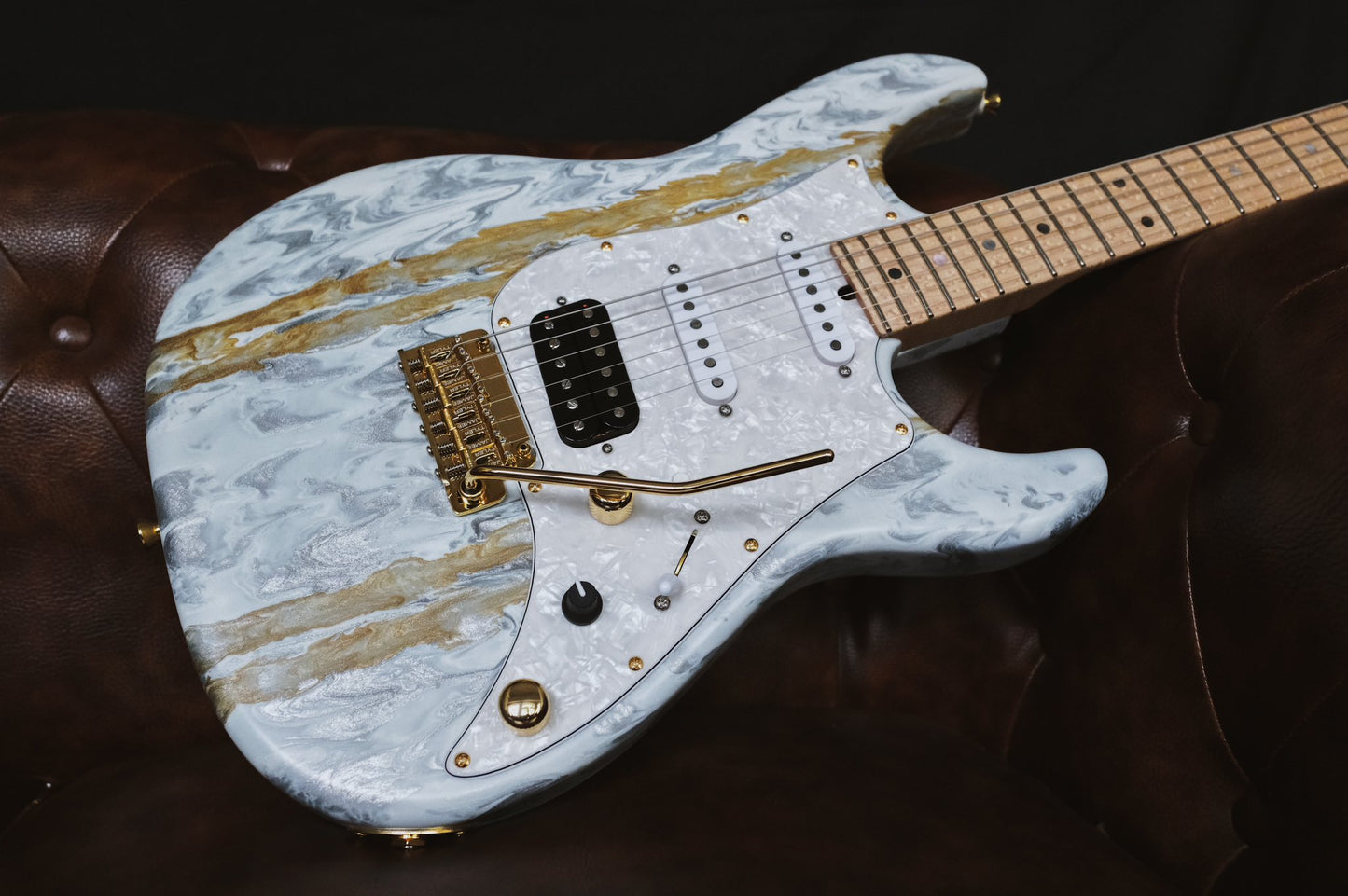 James Tyler Japan Studio Elite HD White Shmear Faux Matching Headstock