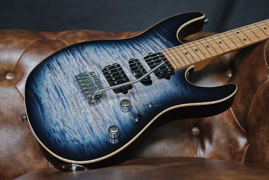 Suhr Modern Plus Trans Whale Blue Burst Maple Fingerboard 79393